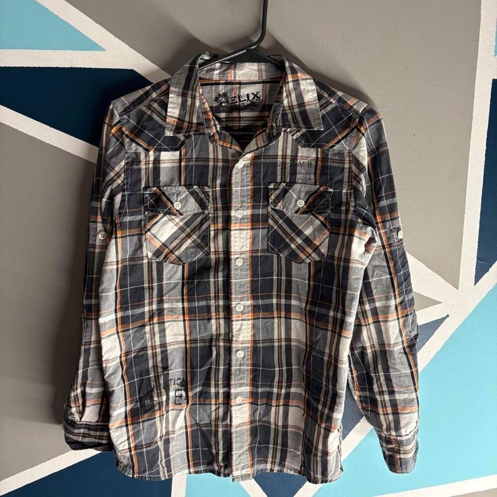 y2k plaid Helix Men's multi Shirt